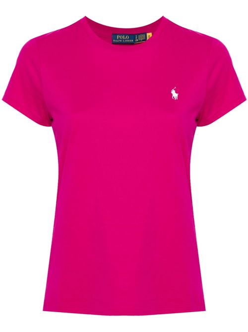 T-shirt donna mezza manica con logo ricamato POLO RALPH LAUREN | 211898698017